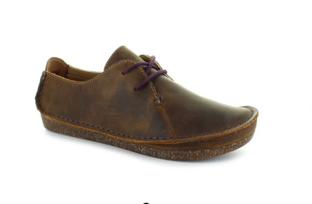 Clarks Women's Artisan Janey Mae Leather Brown Casual Comfort Size 9.5